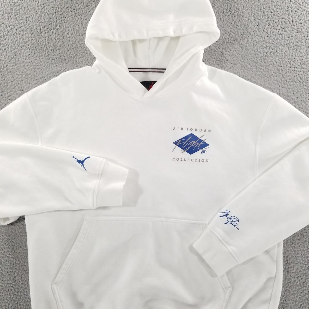 Nike Air Jordan Hoodie Mens 2XL White Take Flight Collection Pullover Sweatshirt